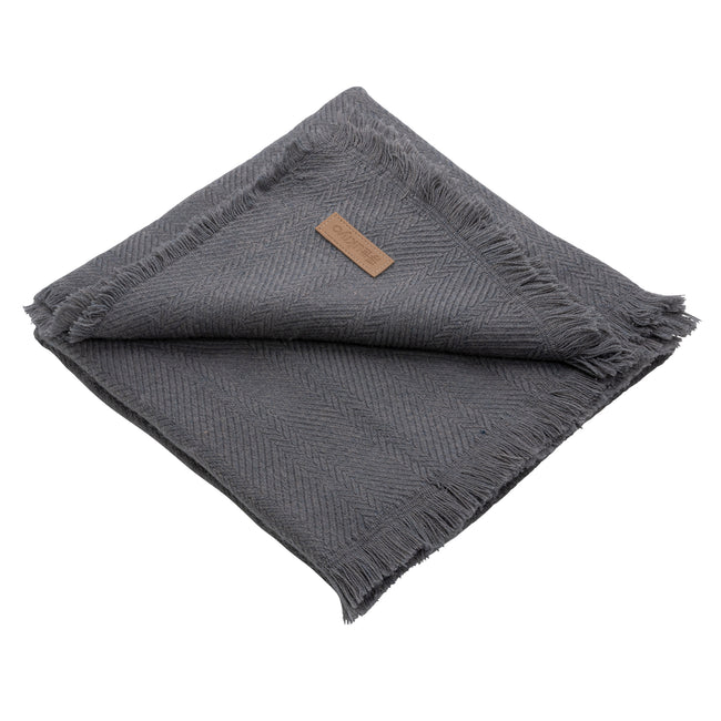 Grey - Front - Ukiyo Polylana Woven Aware Blanket