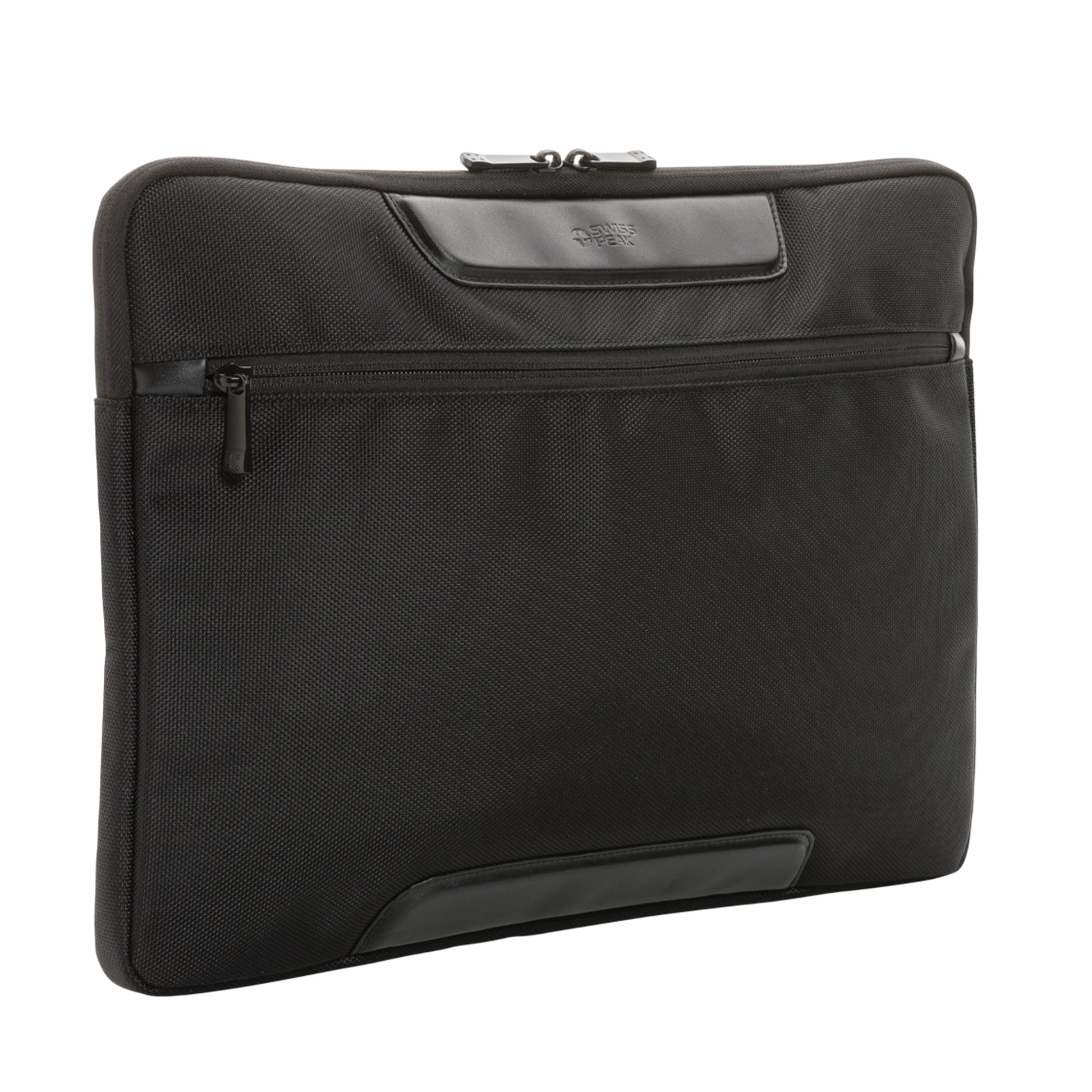 Black - Side - Swiss Peak Voyager RPET Aware Laptop Bag