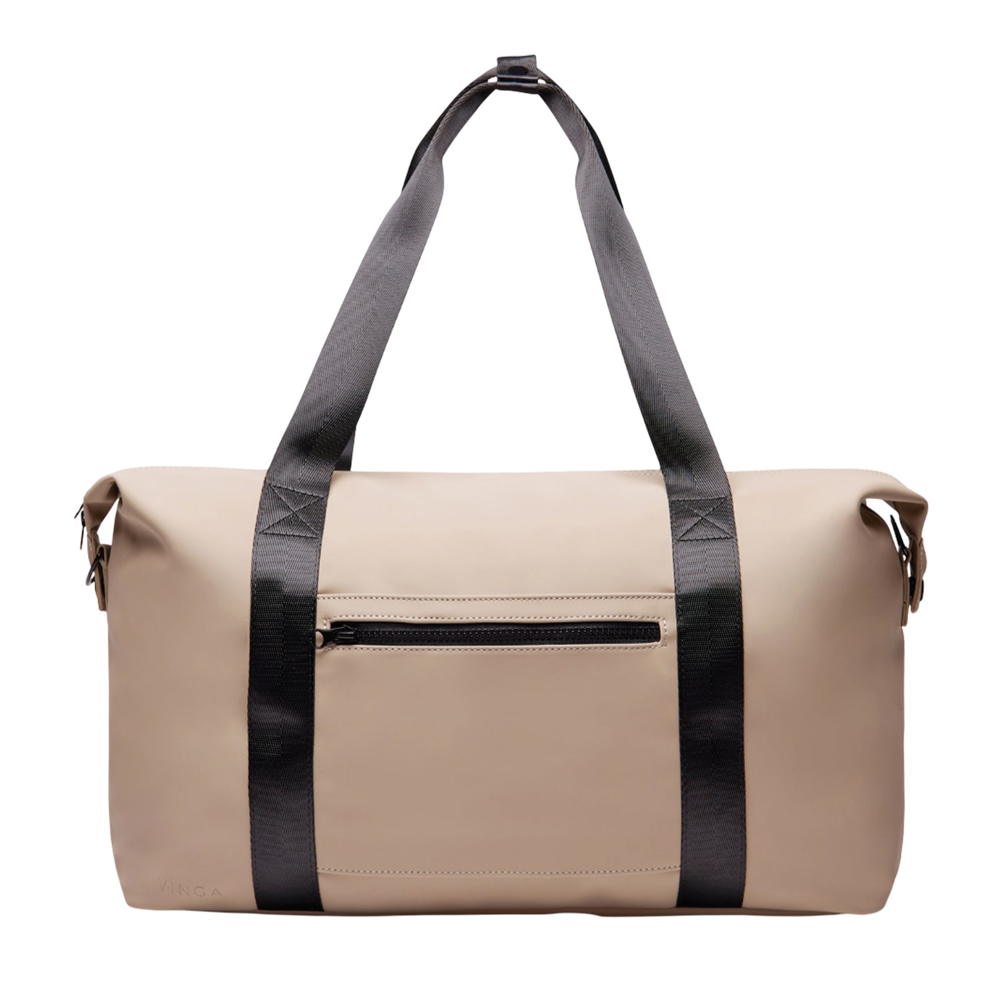 Greige - Front - Vinga Baltimore Recycled 34L Weekend Bag