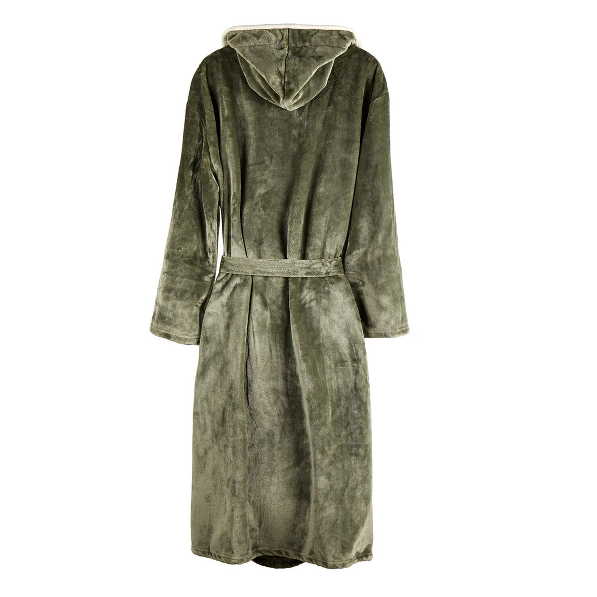 Green - Back - Vinga Unisex Adult Louis Luxury Plush Dressing Gown
