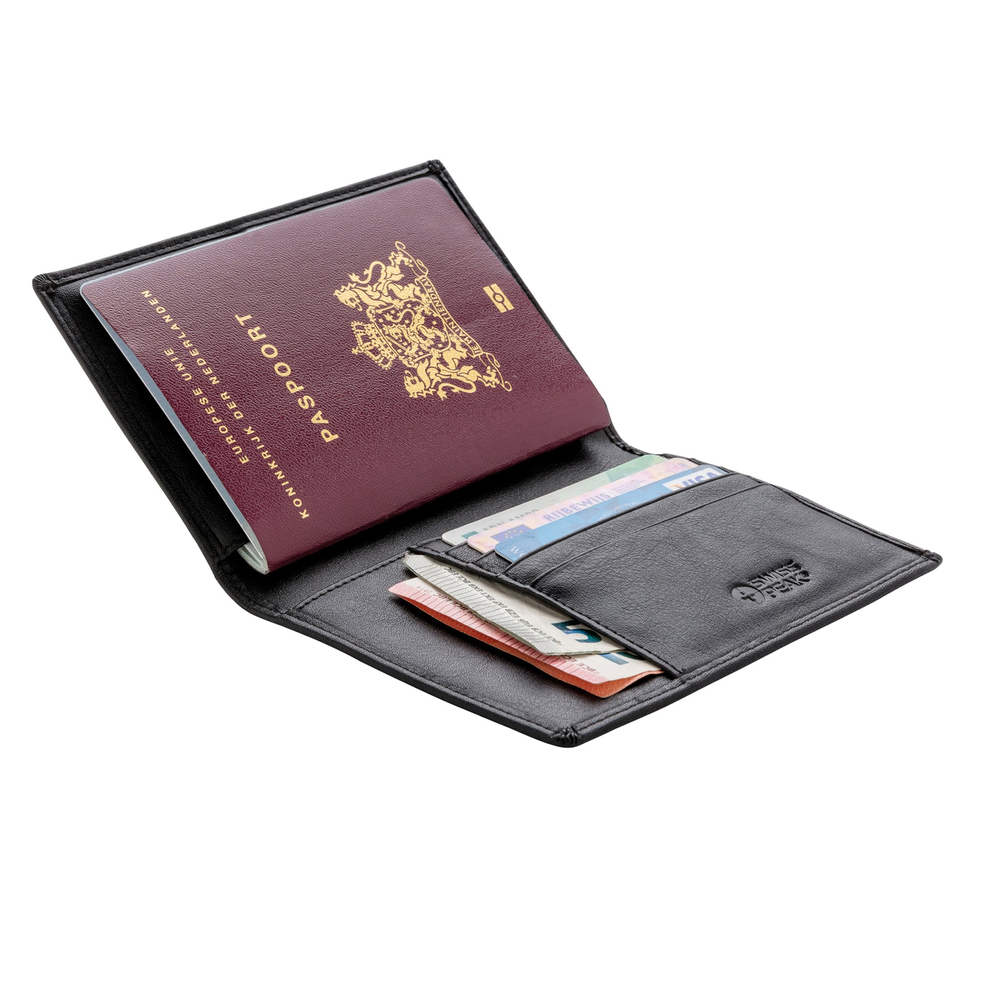 Black - Lifestyle - Swiss Peak RFID Passport Cover