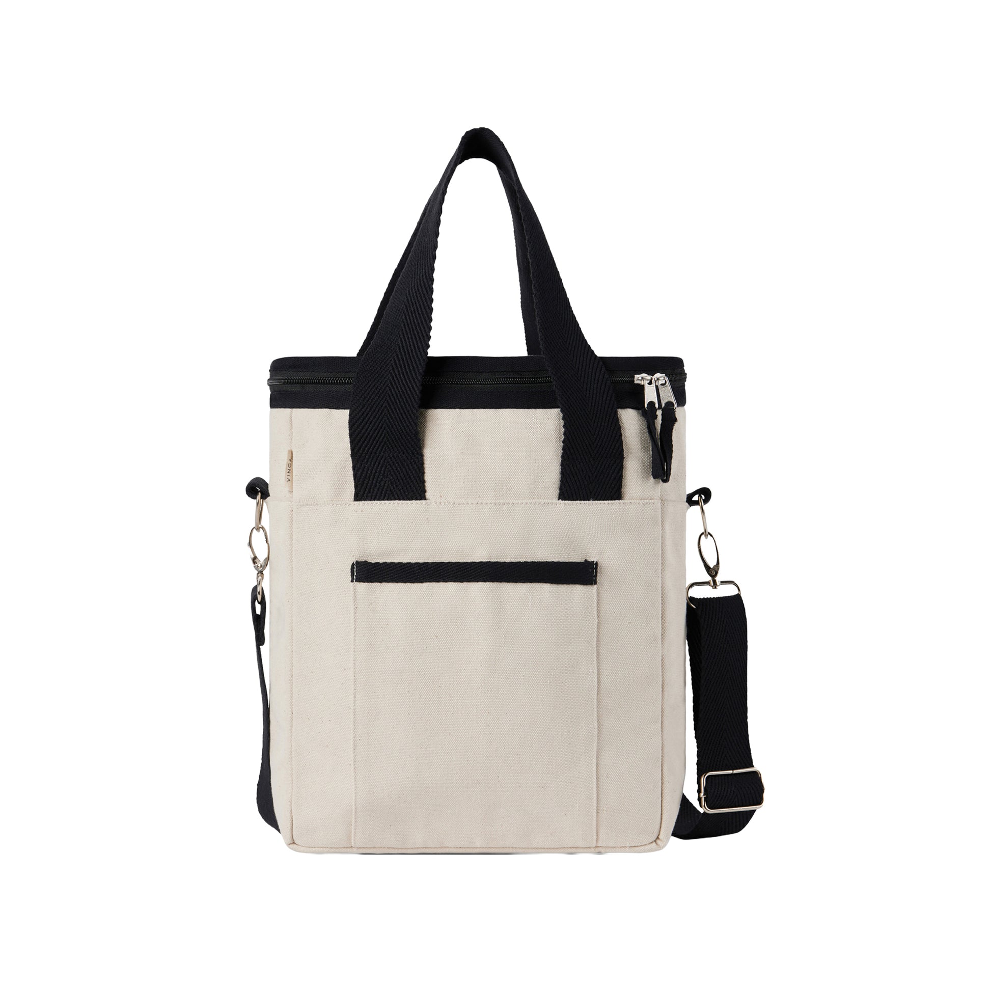 Off White - Front - Vinga Volonne Recycled Canvas Aware Cooler Tote Bag