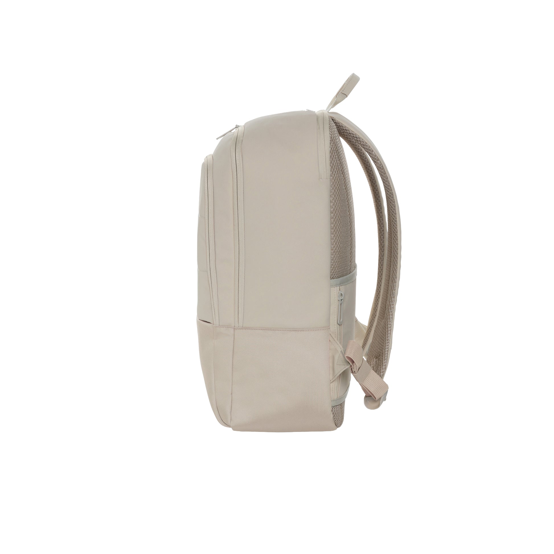 Beige - Side - XD Xclusive Armond RPET Aware Laptop Backpack