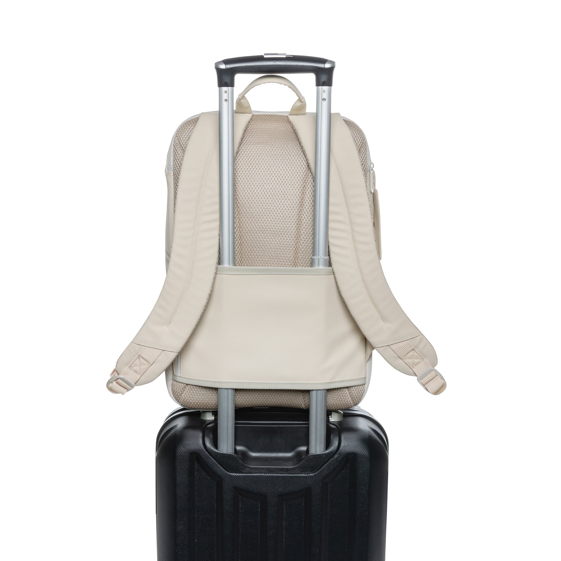 Beige - Close up - XD Xclusive Armond RPET Aware Laptop Backpack