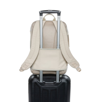 Beige - Close up - XD Xclusive Armond RPET Aware Laptop Backpack