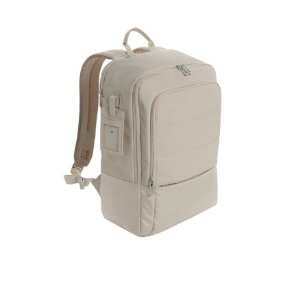 Beige - Front - XD Xclusive Armond RPET Aware Laptop Backpack