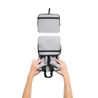 Grey - Close up - XD Collection Dillon Foldable Aware Backpack