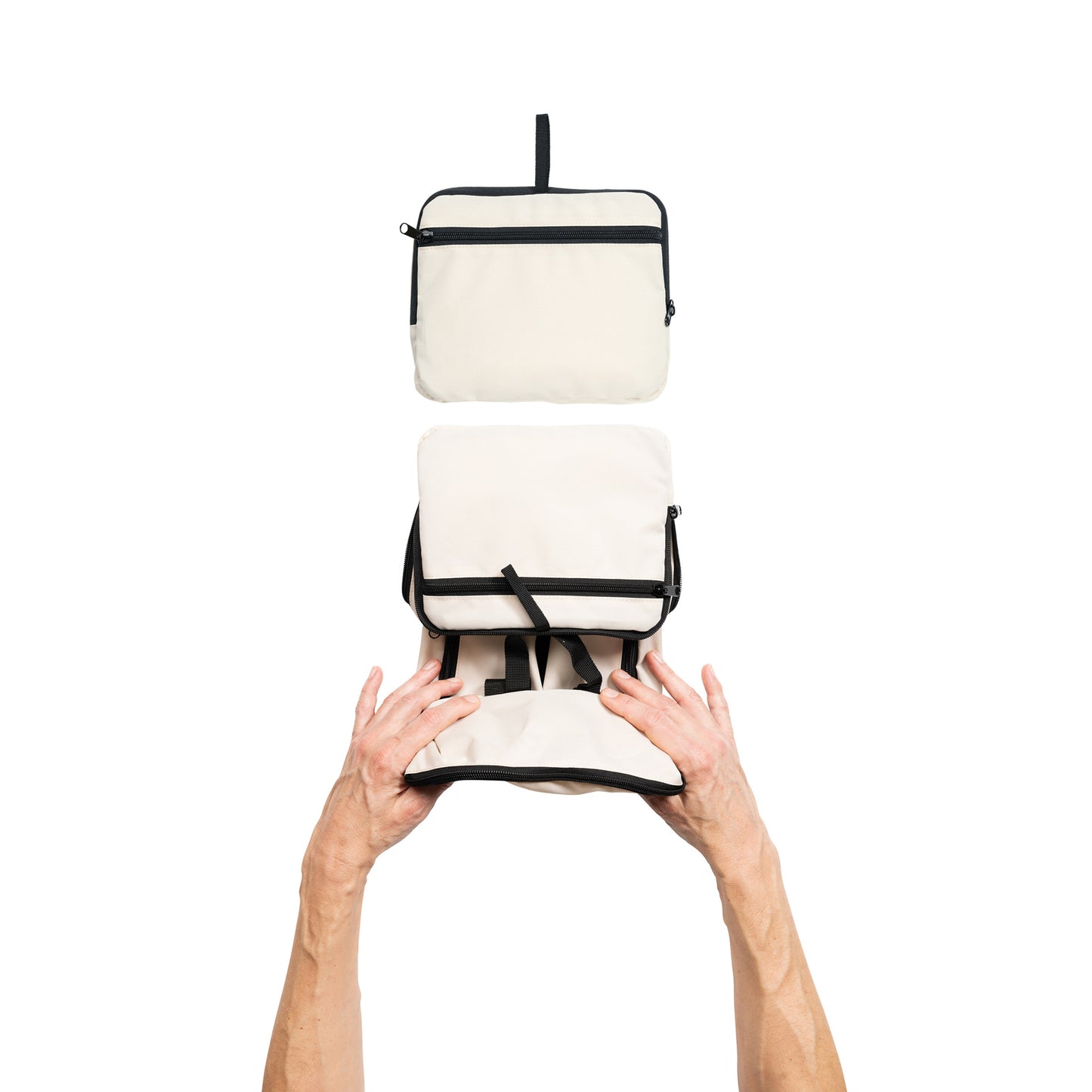 Off White - Close up - XD Collection Dillon Foldable Aware Backpack