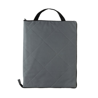 Anthracite - Back - XD Collection RPET Quilted Picnic Blanket
