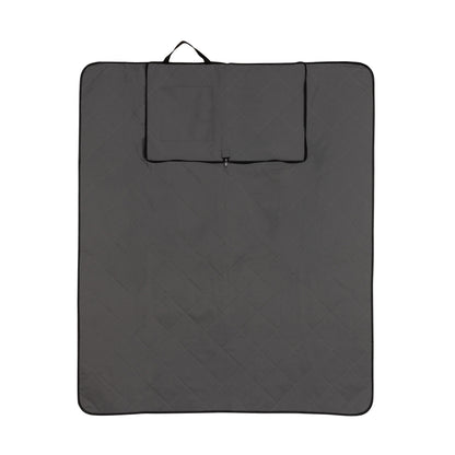 Anthracite - Side - XD Collection RPET Quilted Picnic Blanket