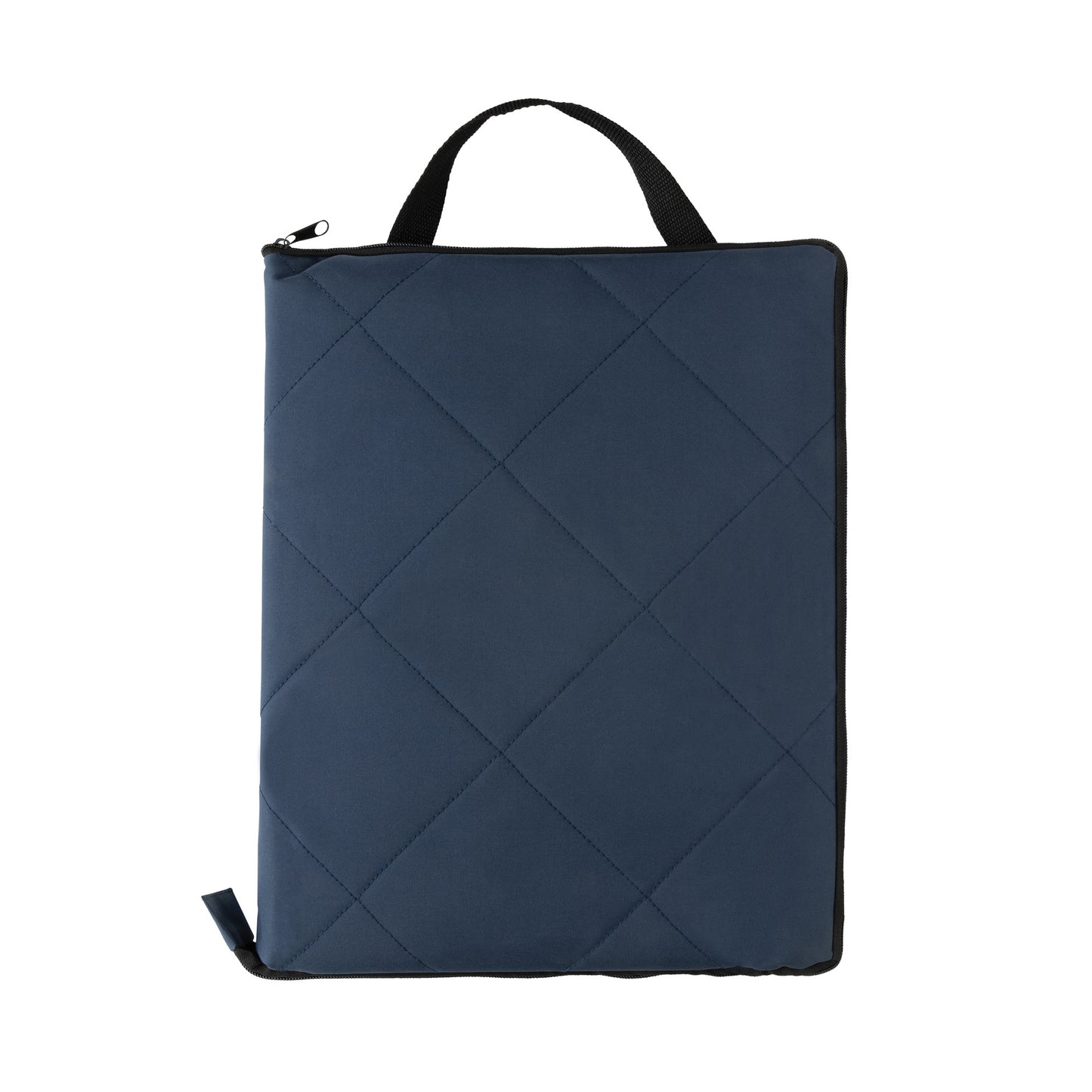 Navy - Back - XD Collection RPET Quilted Picnic Blanket