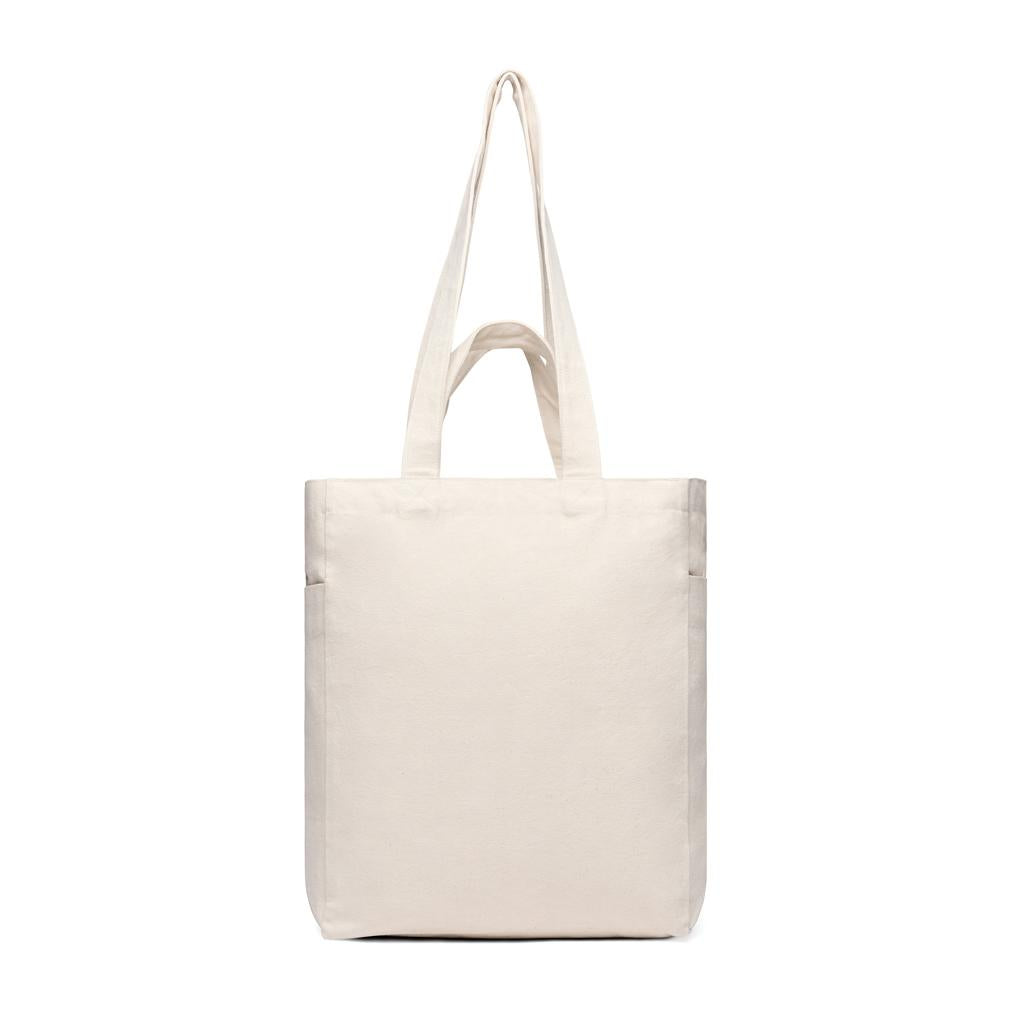 Off White - Side - Vinga Hilo Aware Recycled Canvas Zipped Tote Bag