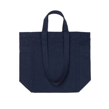 Navy - Side - Vinga Hilo Aware Recycled Canvas Zipped Tote Bag