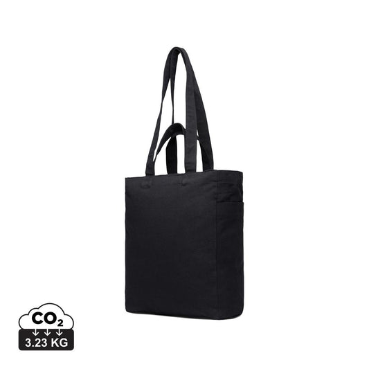 Black - Front - Vinga Hilo Aware Recycled Canvas Zipped Tote Bag