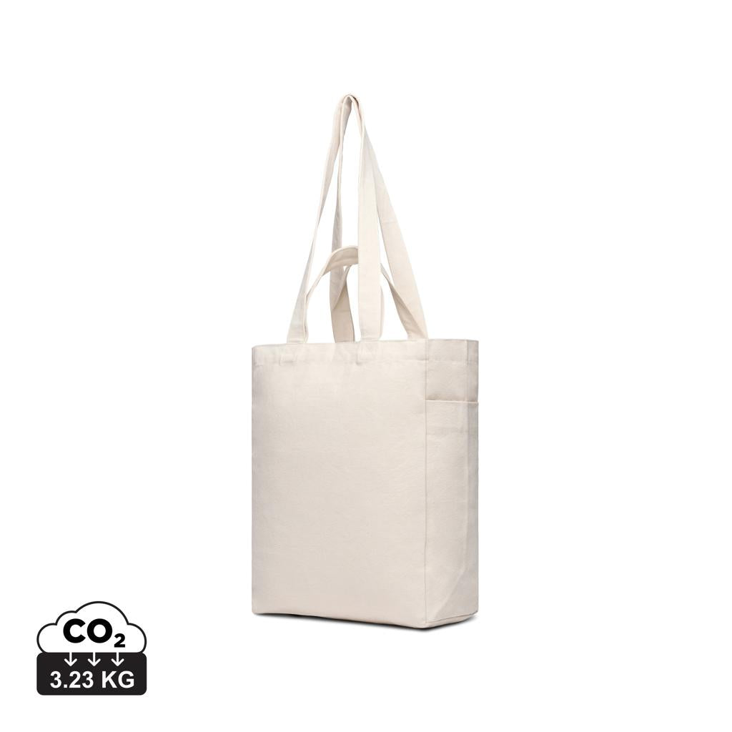 Off White - Front - Vinga Hilo Aware Recycled Canvas Zipped Tote Bag