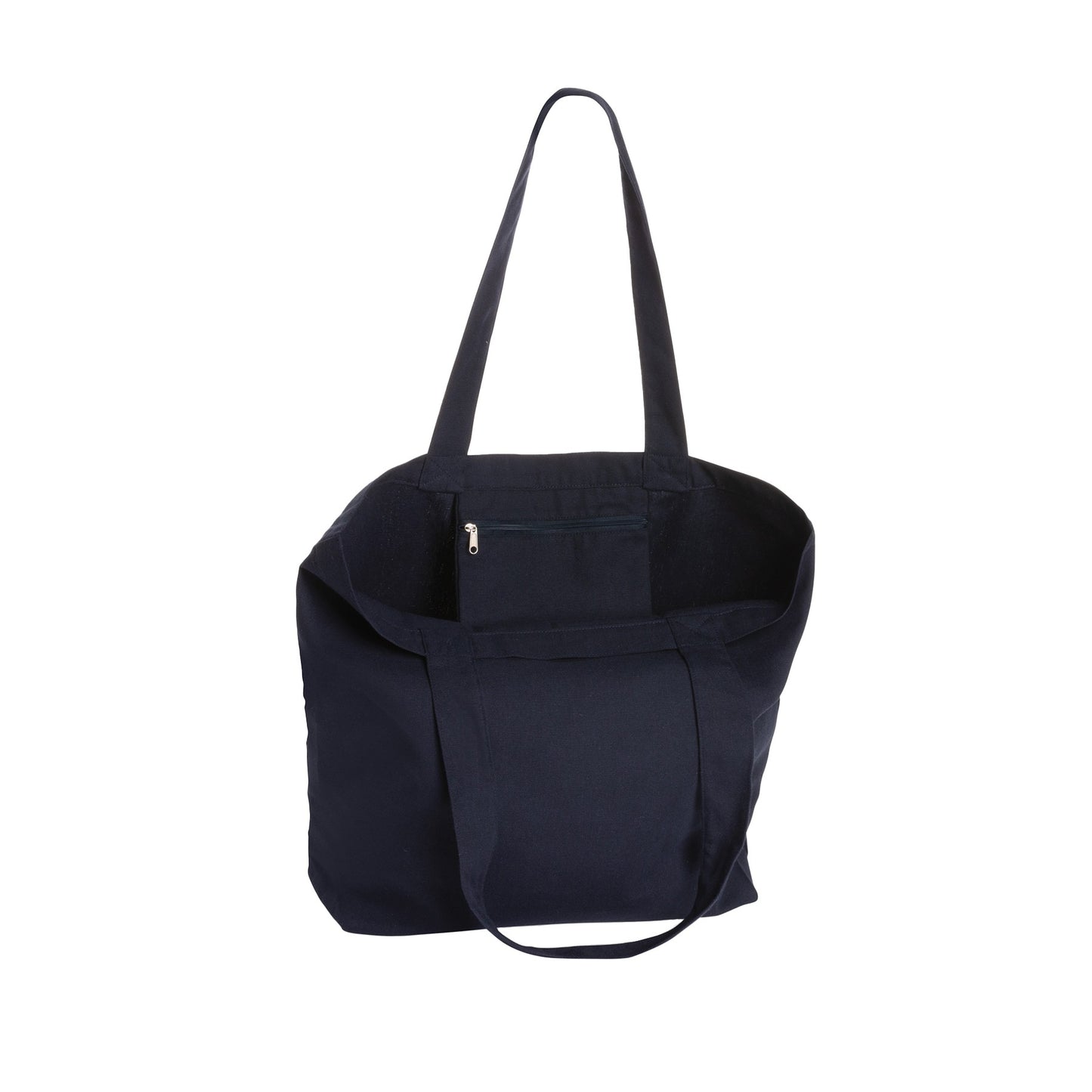 Navy - Side - XD Collection Recycled Canvas Undyed Tote Bag