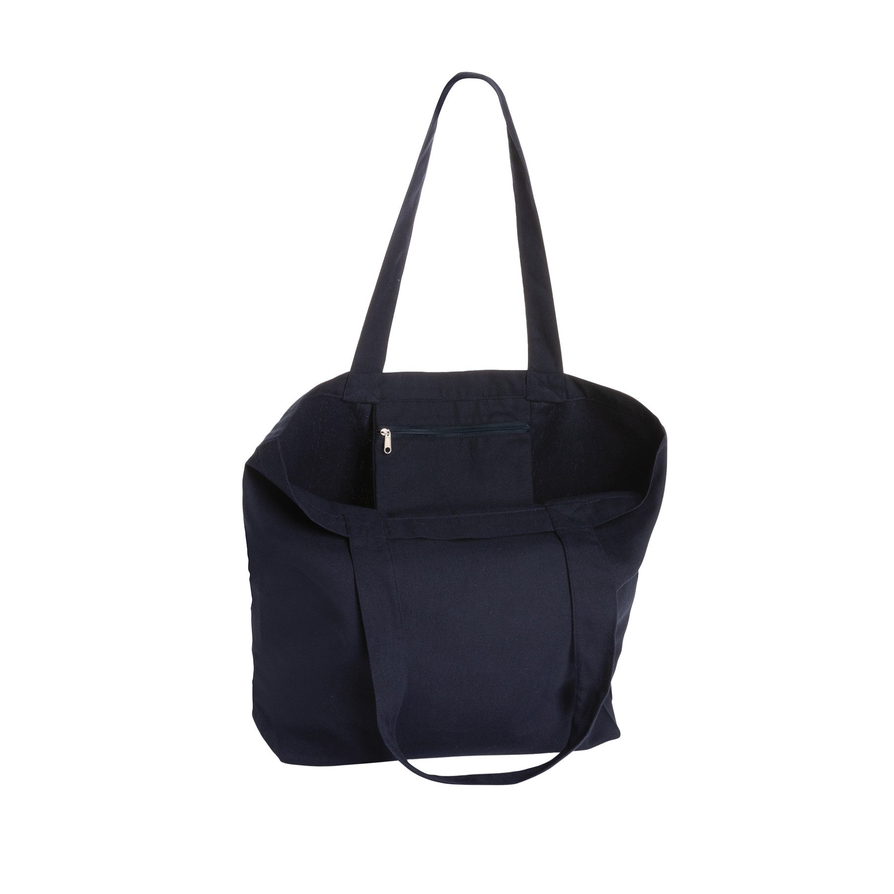 Navy - Side - XD Collection Recycled Canvas Undyed Tote Bag