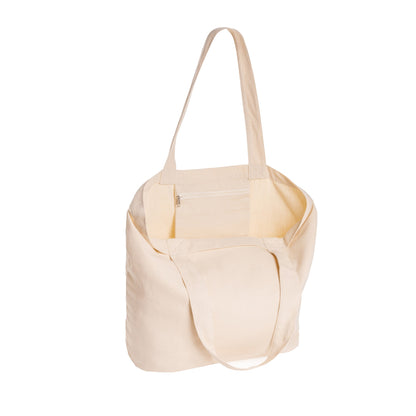 Off White - Side - XD Collection Recycled Canvas Undyed Tote Bag