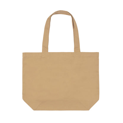 Brown - Front - XD Collection Recycled Canvas Undyed Tote Bag