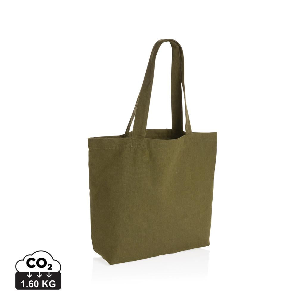 Green - Front - XD Collection Recycled Canvas Undyed Tote Bag