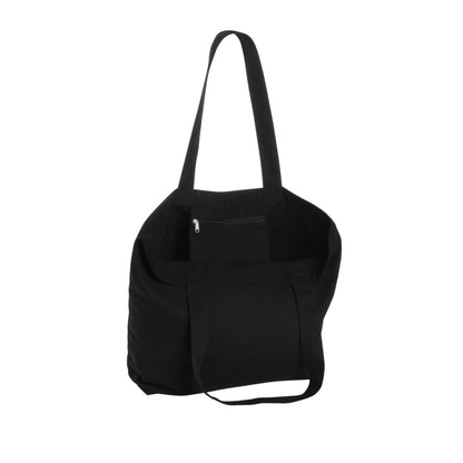 Black - Side - XD Collection Recycled Canvas Undyed Tote Bag