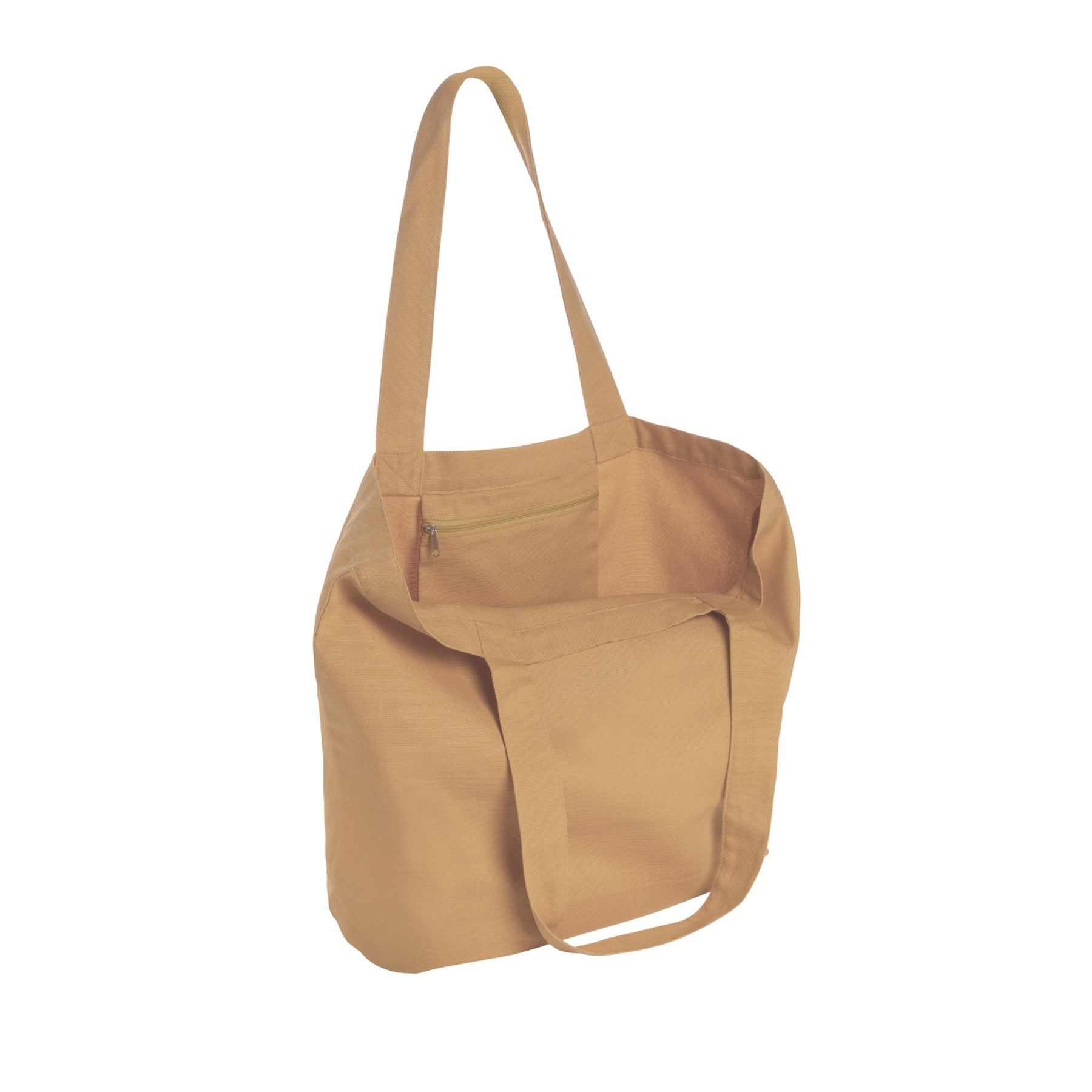 Brown - Side - XD Collection Recycled Canvas Undyed Tote Bag