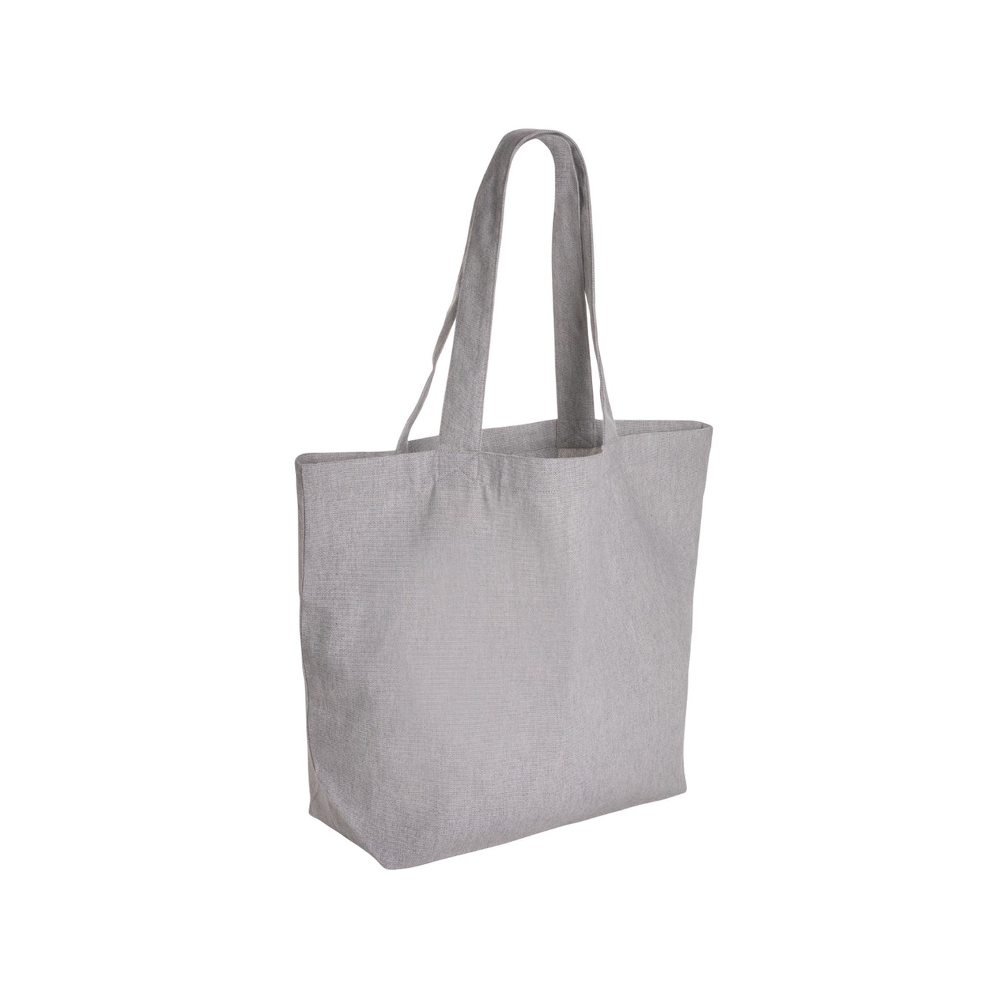 Grey - Back - XD Collection Recycled Canvas Undyed Tote Bag