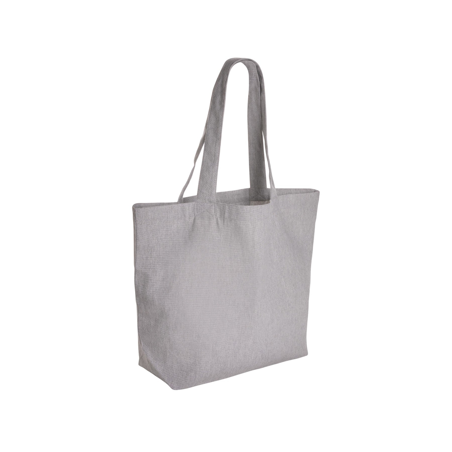 Grey - Back - XD Collection Recycled Canvas Undyed Tote Bag