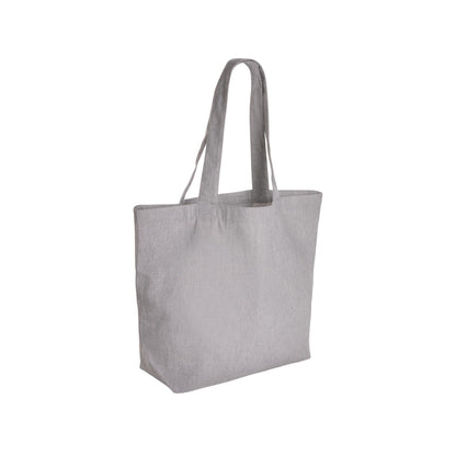 Grey - Back - XD Collection Recycled Canvas Undyed Tote Bag