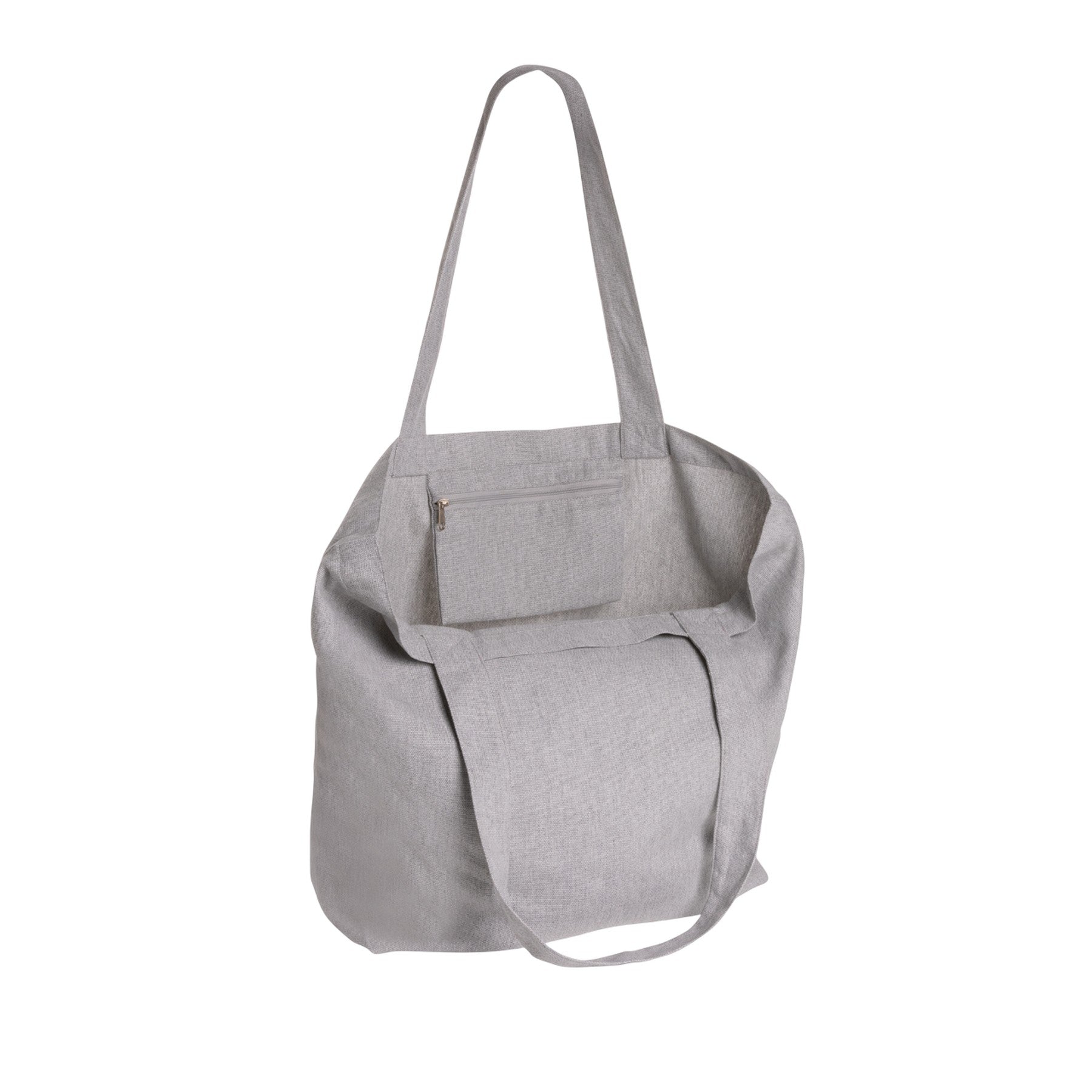 Grey - Side - XD Collection Recycled Canvas Undyed Tote Bag
