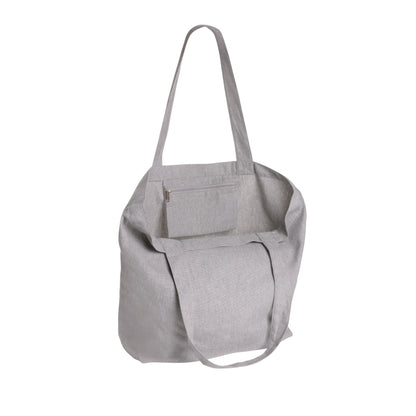 Grey - Side - XD Collection Recycled Canvas Undyed Tote Bag