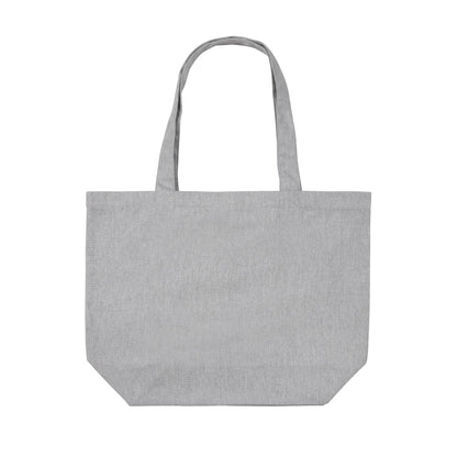 Grey - Front - XD Collection Recycled Canvas Undyed Tote Bag