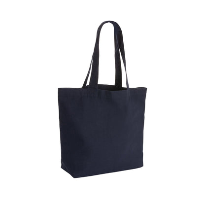 Navy - Back - XD Collection Recycled Canvas Undyed Tote Bag
