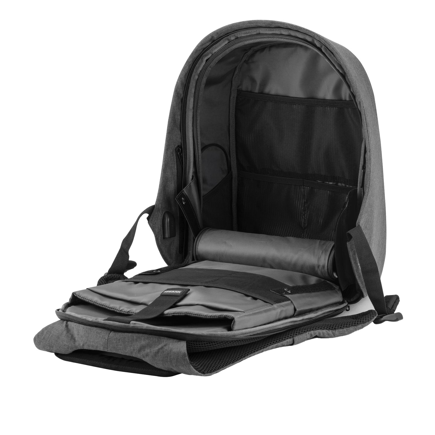 Grey - Close up - XD Design Bobby Hero Anti-Theft Backpack