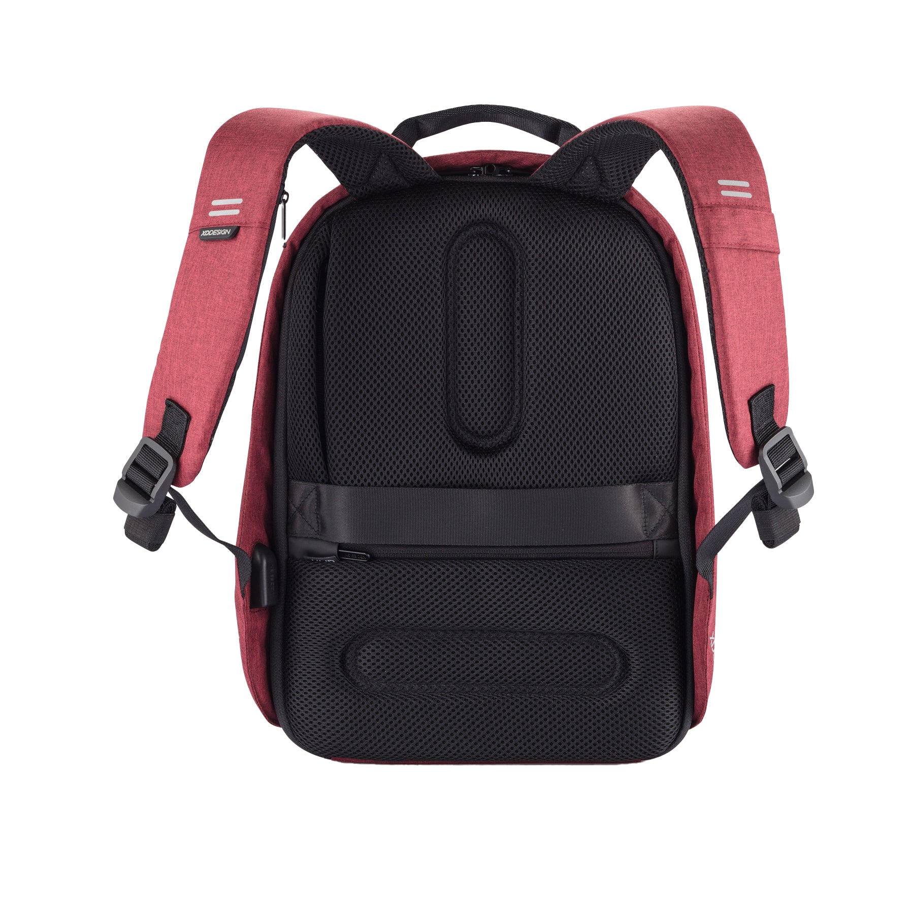 Red - Back - XD Design Bobby Hero Anti-Theft Backpack