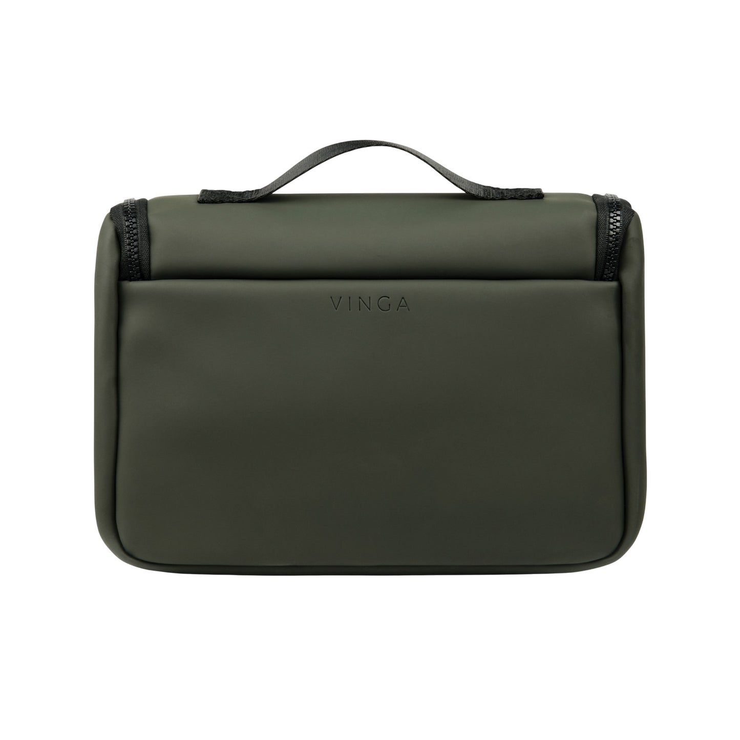 Green - Back - Vinga Baltimore Travel Toiletry Bag