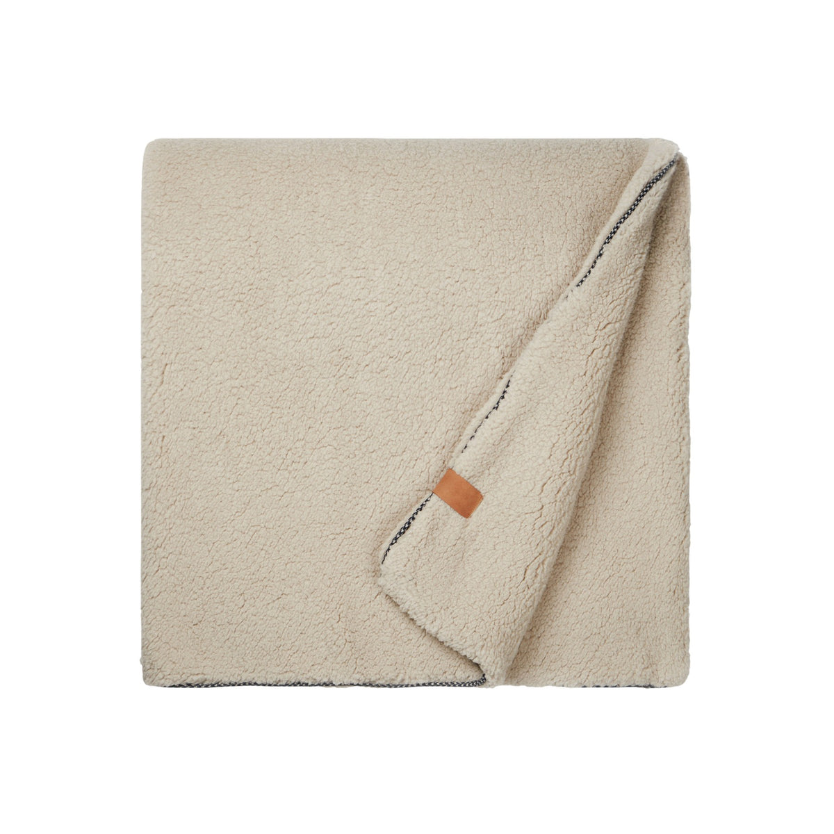 Brown - Back - Vinga Maine Pile Double Layer Blanket