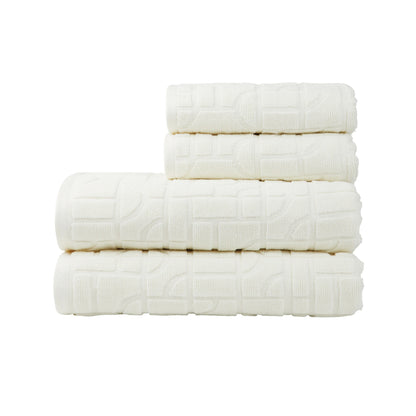 Natural - Front - Vinga Verso Organic Cotton Towel Set (Pack of 4)