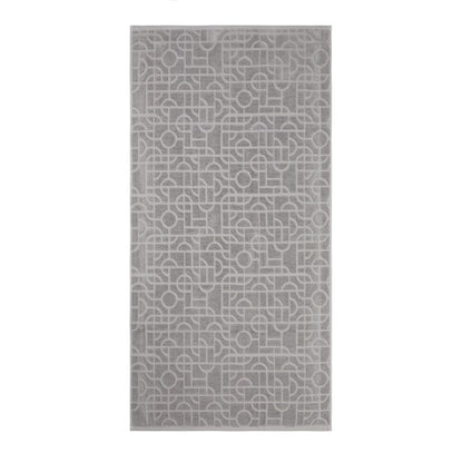 Grey - Back - Vinga Verso Organic Cotton Towel Set (Pack of 4)