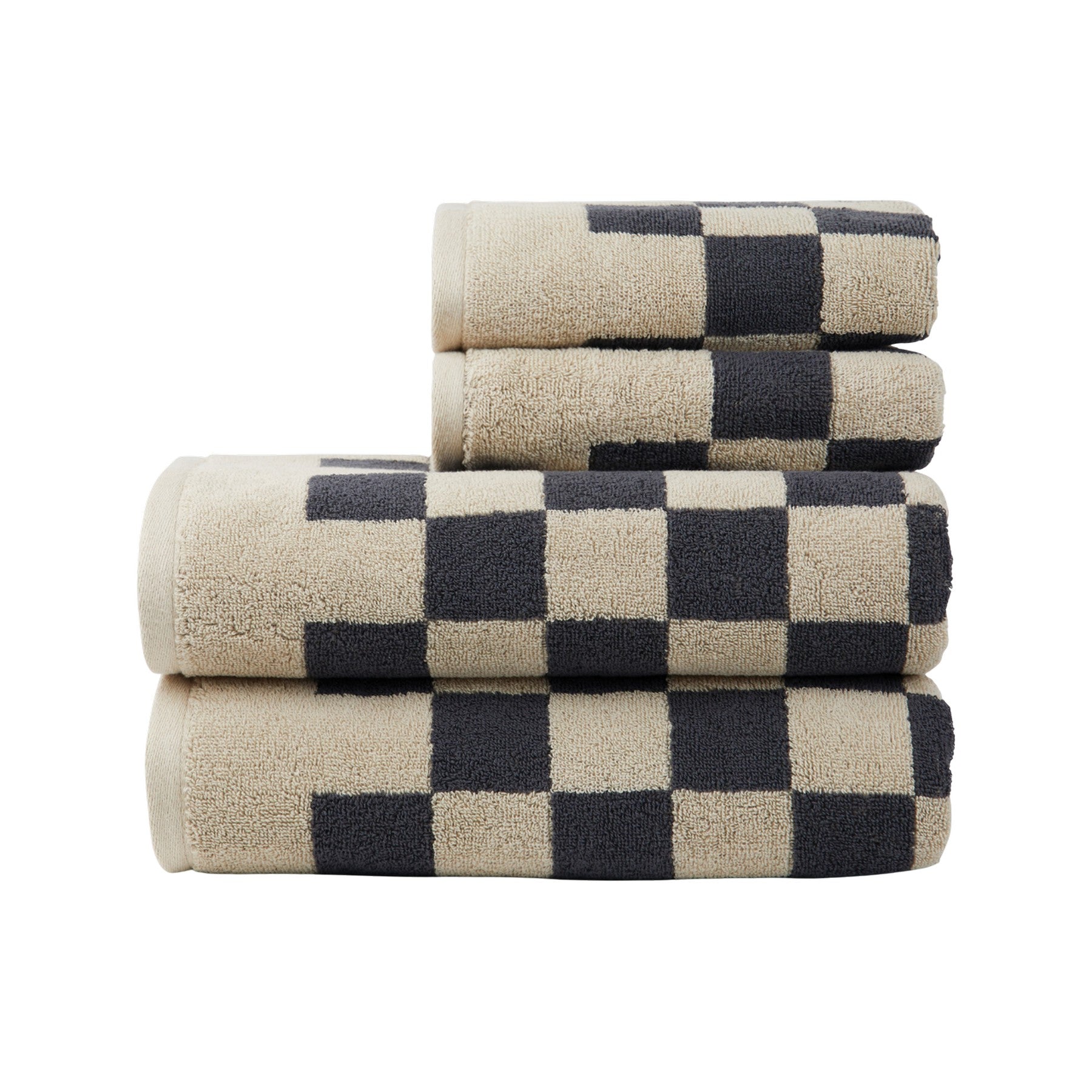 Grey - Front - Vinga Elba Organic Cotton Towel Set (Pack of 4)