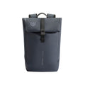 Navy - Back - XD Design Urban Flap Top Water Resistant Anti-Theft Backpack