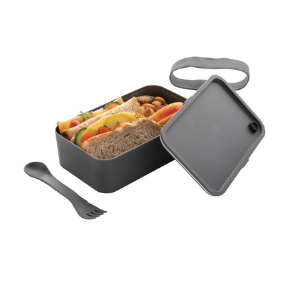 Anthracite - Side - XD Collection Polypropylene 0.8L Lunch Box