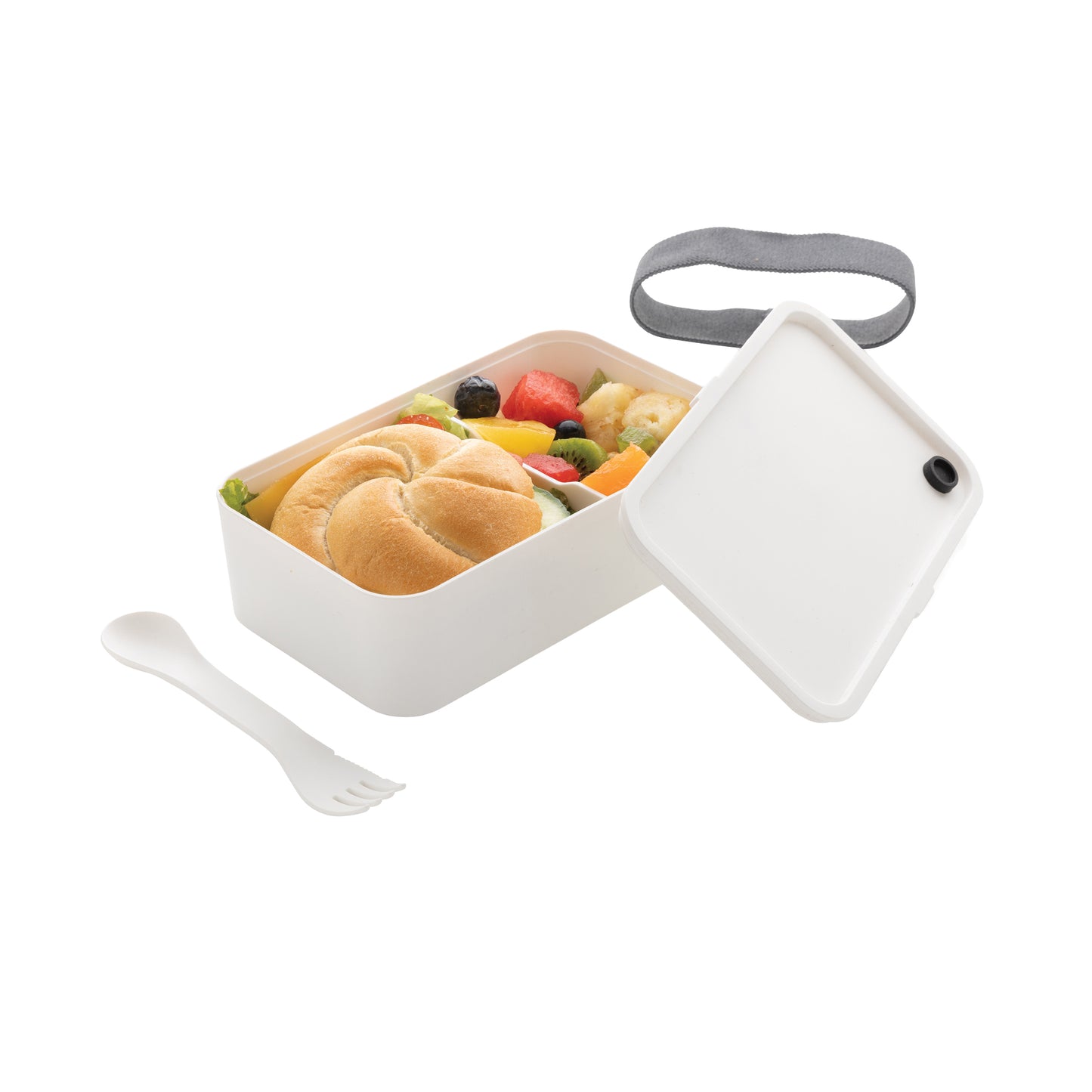 White - Back - XD Collection Polypropylene 0.8L Lunch Box