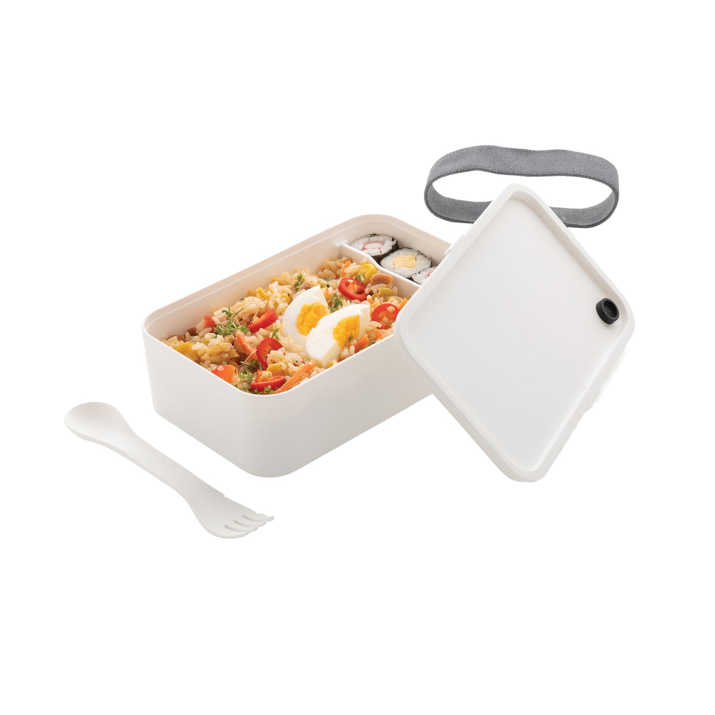 White - Side - XD Collection Polypropylene 0.8L Lunch Box