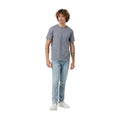 Light Heather Navy - Side - Iqoniq Unisex Adult Brett Recycled Cotton T-Shirt