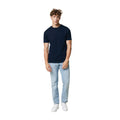 Navy - Side - Iqoniq Unisex Adult Brett Recycled Cotton T-Shirt