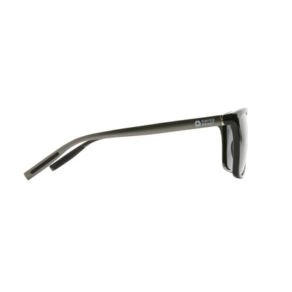Black - Back - Swiss Peak Unisex Adult Recycled Plastic Polarised Sunglasses