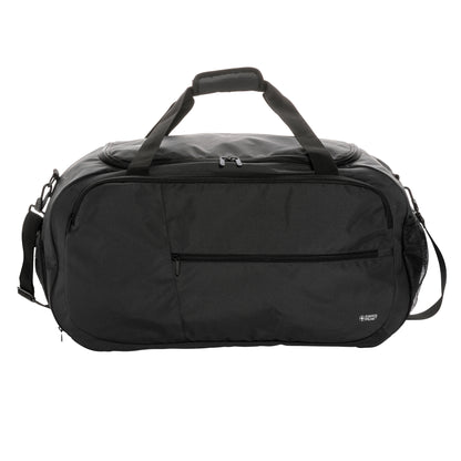 Black - Front - Swiss Peak Aware RPET 50L Duffle Bag