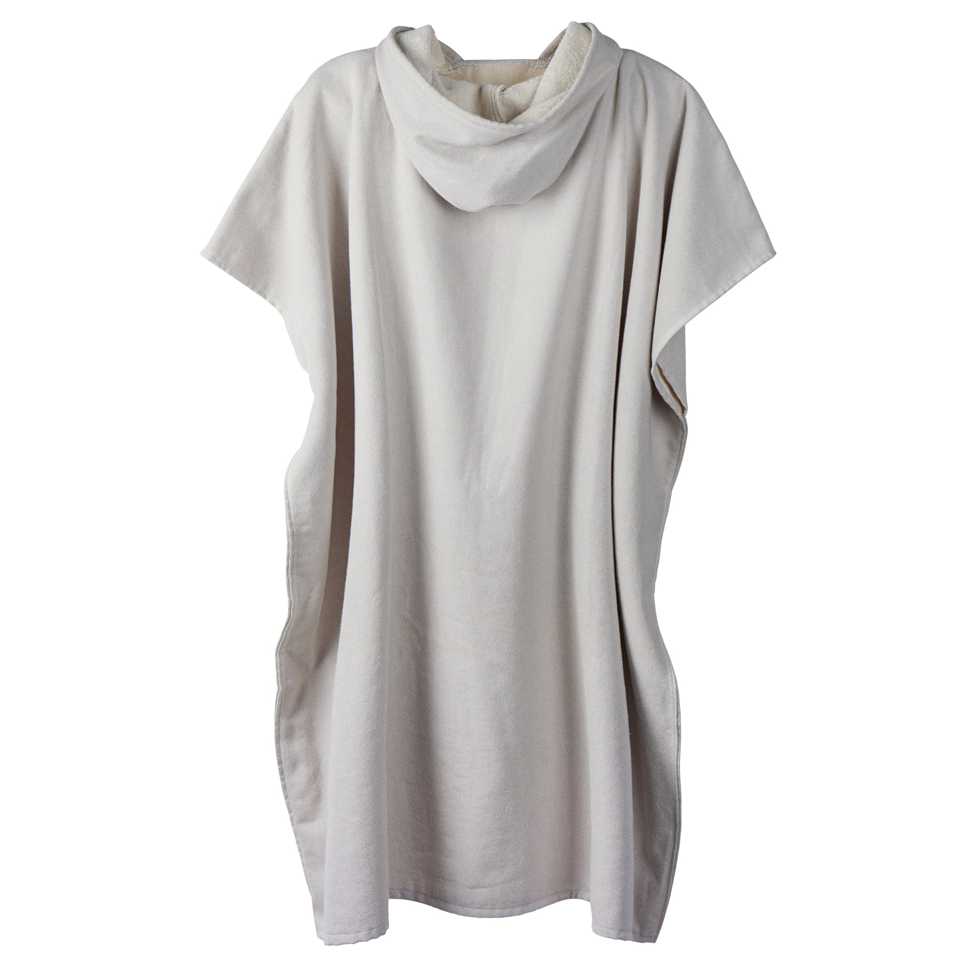 Grey - Back - Vinga Unisex Adult Tolo Terrycloth Hammam Poncho