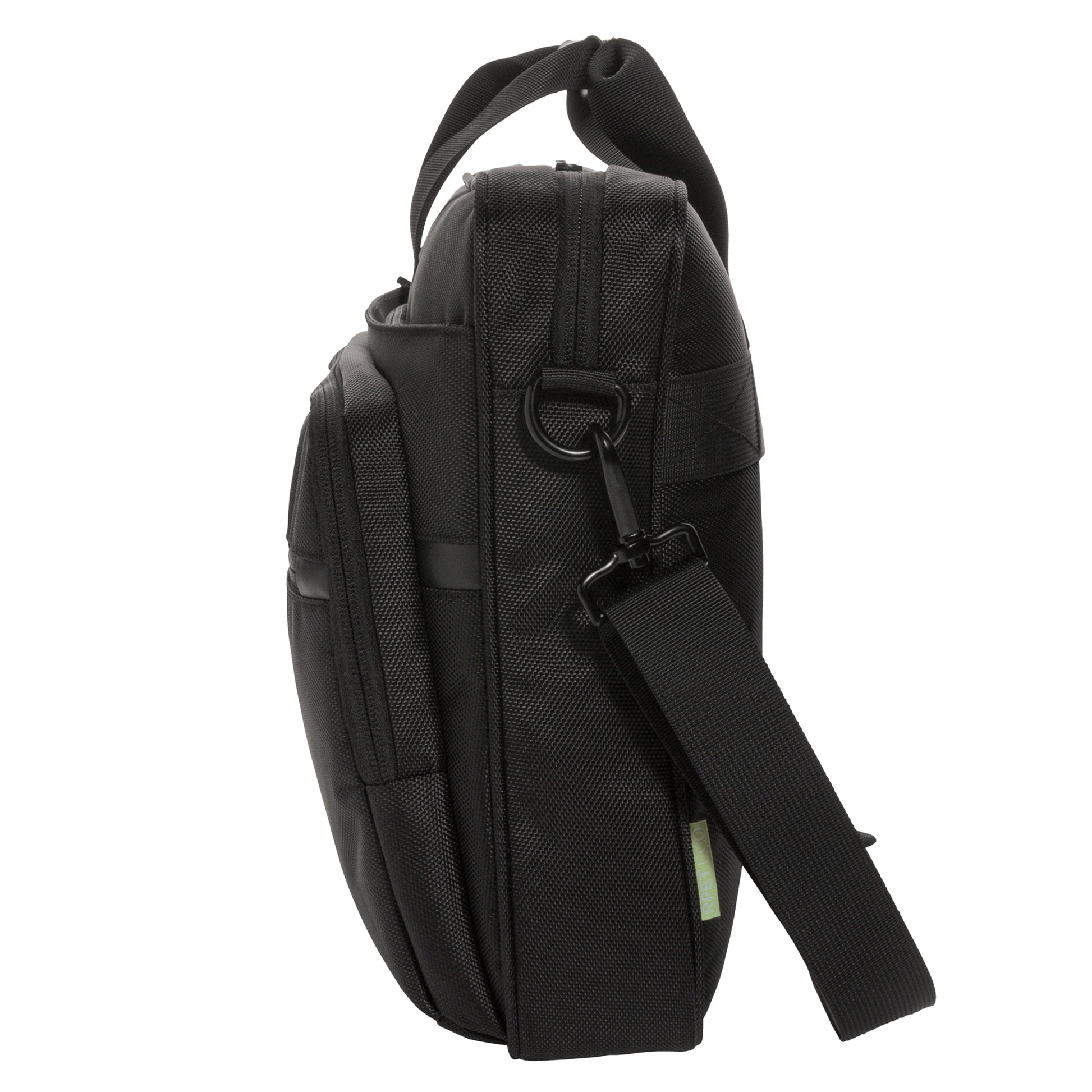 Black - Side - Swiss Peak Voyager RPET Laptop Bag